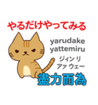 猫の気持ち 日本語台湾語（個別スタンプ：7）