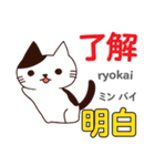 猫の気持ち 日本語台湾語（個別スタンプ：39）