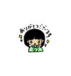 黒髪女子の使えるスタンプ（個別スタンプ：1）