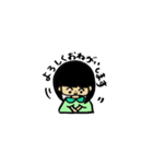 黒髪女子の使えるスタンプ（個別スタンプ：4）