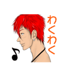 赤髪男子、red（個別スタンプ：2）