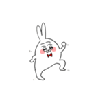Poker face rabbit and cat（個別スタンプ：2）