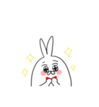 Poker face rabbit and cat（個別スタンプ：3）