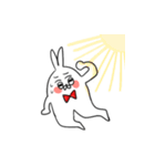 Poker face rabbit and cat（個別スタンプ：12）