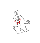 Poker face rabbit and cat（個別スタンプ：17）