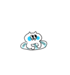 Poker face rabbit and cat（個別スタンプ：18）