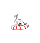 Poker face rabbit and cat（個別スタンプ：19）