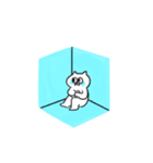 Poker face rabbit and cat（個別スタンプ：20）