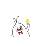 Poker face rabbit and cat（個別スタンプ：21）