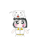 ...Miss. Hinaka and cat...^^（個別スタンプ：13）