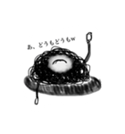 黒くてシュールなやつら。（個別スタンプ：4）