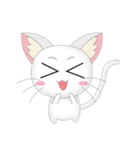 Daily Life White Cat（個別スタンプ：1）