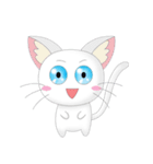Daily Life White Cat（個別スタンプ：2）