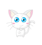 Daily Life White Cat（個別スタンプ：3）