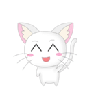 Daily Life White Cat（個別スタンプ：4）