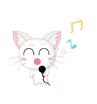 Daily Life White Cat（個別スタンプ：6）