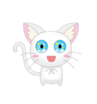 Daily Life White Cat（個別スタンプ：7）