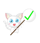 Daily Life White Cat（個別スタンプ：9）