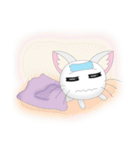 Daily Life White Cat（個別スタンプ：12）