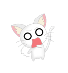Daily Life White Cat（個別スタンプ：17）