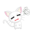Daily Life White Cat（個別スタンプ：19）