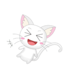 Daily Life White Cat（個別スタンプ：21）