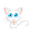 Daily Life White Cat（個別スタンプ：22）