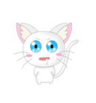 Daily Life White Cat（個別スタンプ：34）