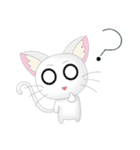 Daily Life White Cat（個別スタンプ：35）