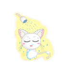 Daily Life White Cat（個別スタンプ：36）