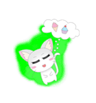 Daily Life White Cat（個別スタンプ：37）