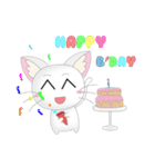 Daily Life White Cat（個別スタンプ：38）