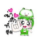 Miss. Hoshi and Frog...^^！（個別スタンプ：4）