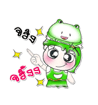 Miss. Hoshi and Frog...^^！（個別スタンプ：17）