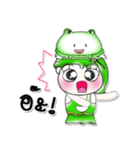 Miss. Hoshi and Frog...^^！（個別スタンプ：22）