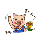 千恵ちゃんのひまわりブタさん（個別スタンプ：8）