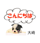 大崎さんが使う名前スタンプ・子犬イラスト（個別スタンプ：19）
