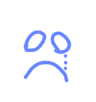 シンプル顔文字 ペイント（個別スタンプ：1）