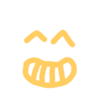 シンプル顔文字 ペイント（個別スタンプ：6）