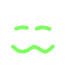 シンプル顔文字 ペイント（個別スタンプ：7）