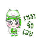 Miss. Hoshi and Frog..^^（個別スタンプ：25）