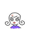 Little girl and her world.（個別スタンプ：1）