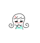 Little girl and her world.（個別スタンプ：19）