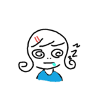 Little girl and her world.（個別スタンプ：24）