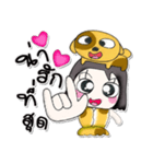 ^_^ My name is Hana..Love dog..（個別スタンプ：4）