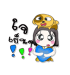 ^_^ My name is Hana..Love dog..（個別スタンプ：8）