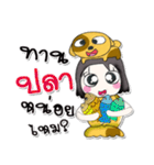 ^_^ My name is Hana..Love dog..（個別スタンプ：12）