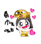 ^_^ My name is Hana..Love dog..（個別スタンプ：27）