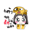 ^_^ My name is Hana..Love dog..（個別スタンプ：34）