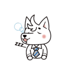 白い犬の北海道犬・でかもじ（個別スタンプ：34）